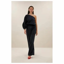 Blouse Bella Popeline de Coton | Bleu nuit