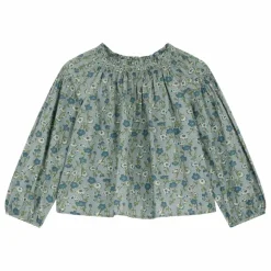 Blouse Blandine Liberty Coton Bio | Bleu