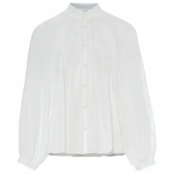 Blouse Bohémienne Voile de Coton et Soie | Blanc