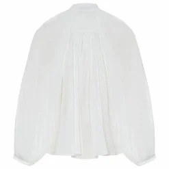 Blouse Bohémienne Voile de Coton et Soie | Blanc