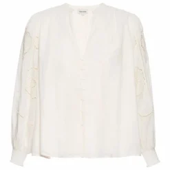 Blouse Brodée en Coton Bio | Blanc cassé