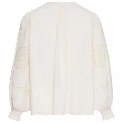 Blouse Brodée en Coton Bio | Blanc cassé
