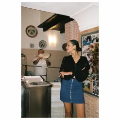 Blouse Brodée en Coton Bio | Noir