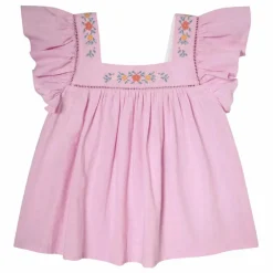 Blouse Brodée Volants | Lilas