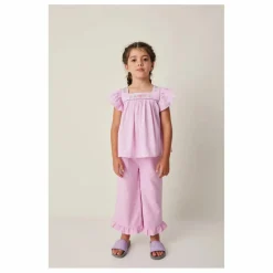 Blouse Brodée Volants | Lilas