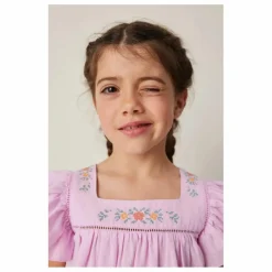 Blouse Brodée Volants | Lilas