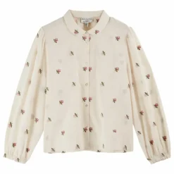 Blouse Calypso Brodée Ao Roses | Bleu