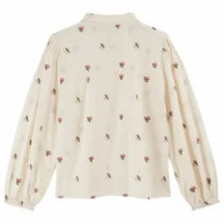 Blouse Calypso Brodée Ao Roses | Bleu