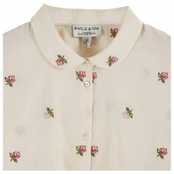 Blouse Calypso Brodée Ao Roses | Bleu