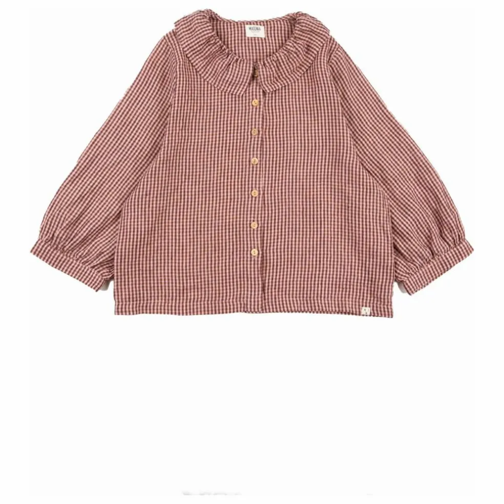Blouse Carreaux Lin | Rose