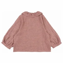 Blouse Carreaux Lin | Rose