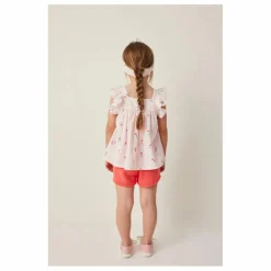 Blouse Cerises Volants | Rose pâle