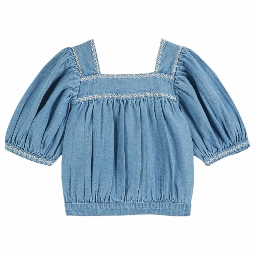 Blouse Chambray Brodée | Denim