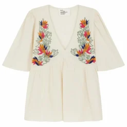 Blouse Choly Pearl Coton Bio | Blanc cassé