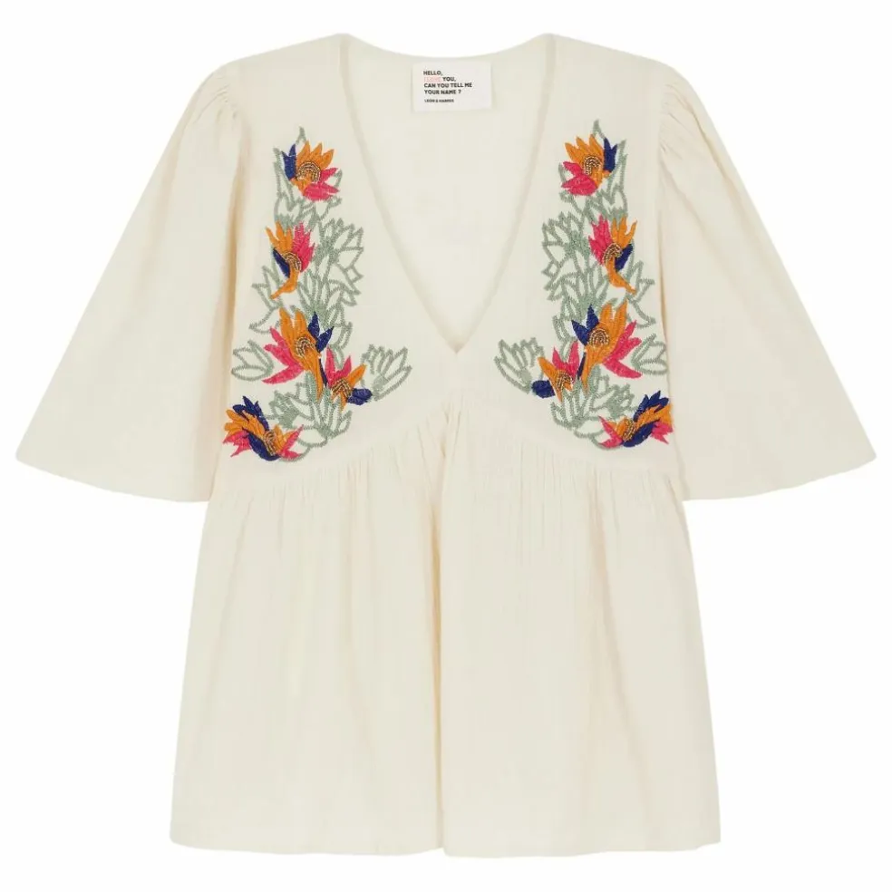 Blouse Choly Pearl Coton Bio | Blanc cassé