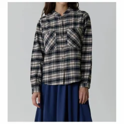 Blouse Chrono Check Flanelle de Coton Bio | Noir