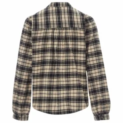 Blouse Chrono Check Flanelle de Coton Bio | Noir