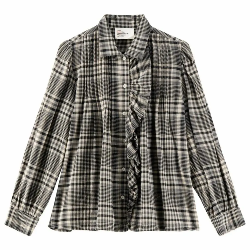 Blouse Claus Carreaux Coton Bio | Gris