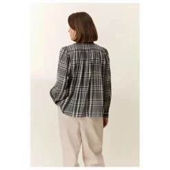Blouse Claus Carreaux Coton Bio | Gris