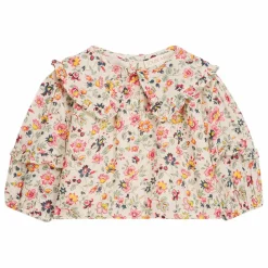 Blouse Cleo Fleurie Coton Bio | Crème
