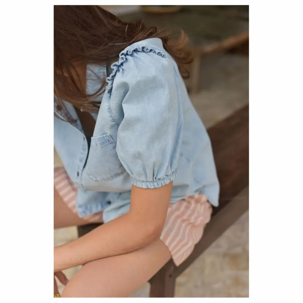 Blouse Clémence Denim - Collection Femme | Bleu Clair