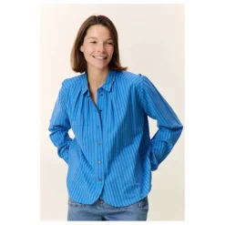 Blouse Cob Rayée Coton Bio | Bleu