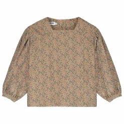 Blouse Col Carré Fleurie | Beige