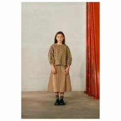 Blouse Col Carré Fleurie | Beige