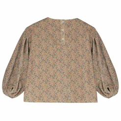 Blouse Col Carré Fleurie | Beige