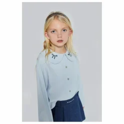 Blouse Col Claudine Felicia | Bleu Clair