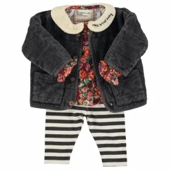 Blouse Col Claudine Fleurie | Noir
