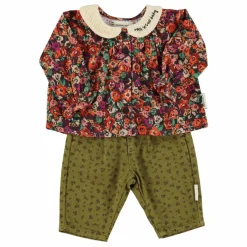 Blouse Col Claudine Fleurie | Noir