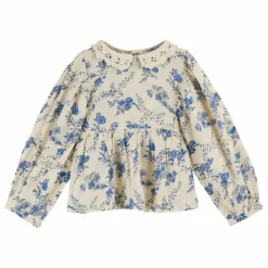 Blouse Col Crochet Fleurie | Ecru