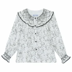 Blouse Col Smocké | Blanc