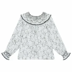 Blouse Col Smocké | Blanc