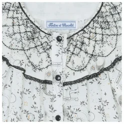 Blouse Col Smocké | Blanc