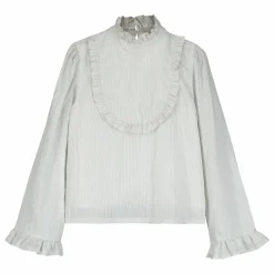 Blouse Col Volants | Blanc