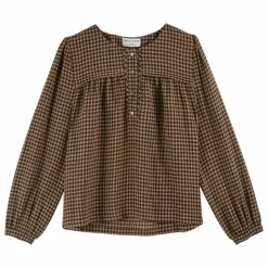 Blouse Constance Vichy | Marron