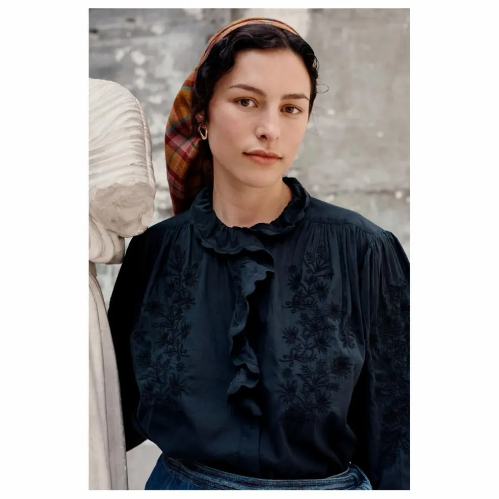 Blouse Cora Voile de Coton Bio - Collection Femme | Noir