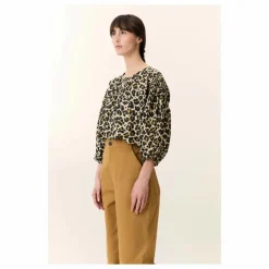 Blouse Corso Léopard Coton Bio | Beige