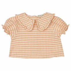 Blouse Coton Bio à Carreaux Petra | Rose pâle