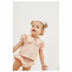 Blouse Coton Bio à Carreaux Petra | Rose pâle