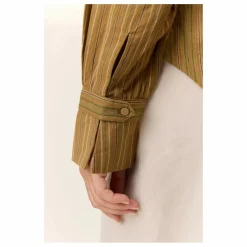 Blouse Cristo Rayée Coton Bio | Camel