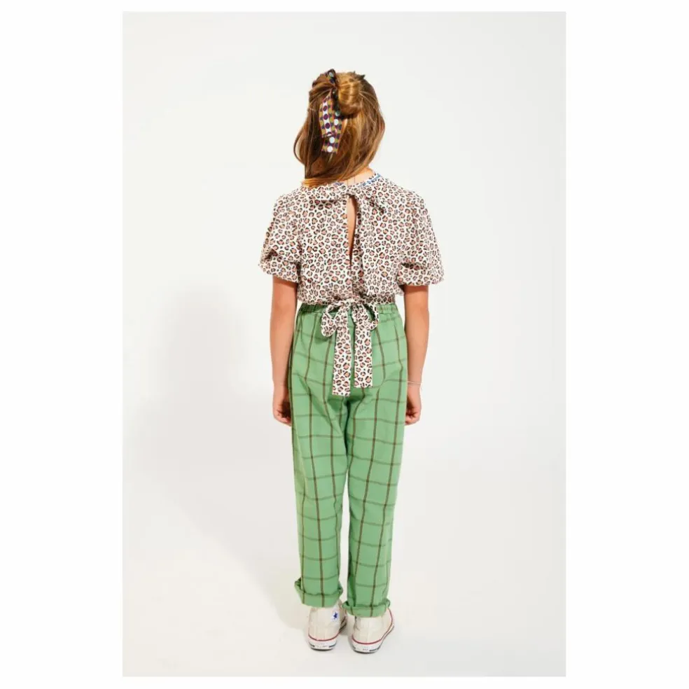 Blouse Crop Léopard Coton Bio | Ecru