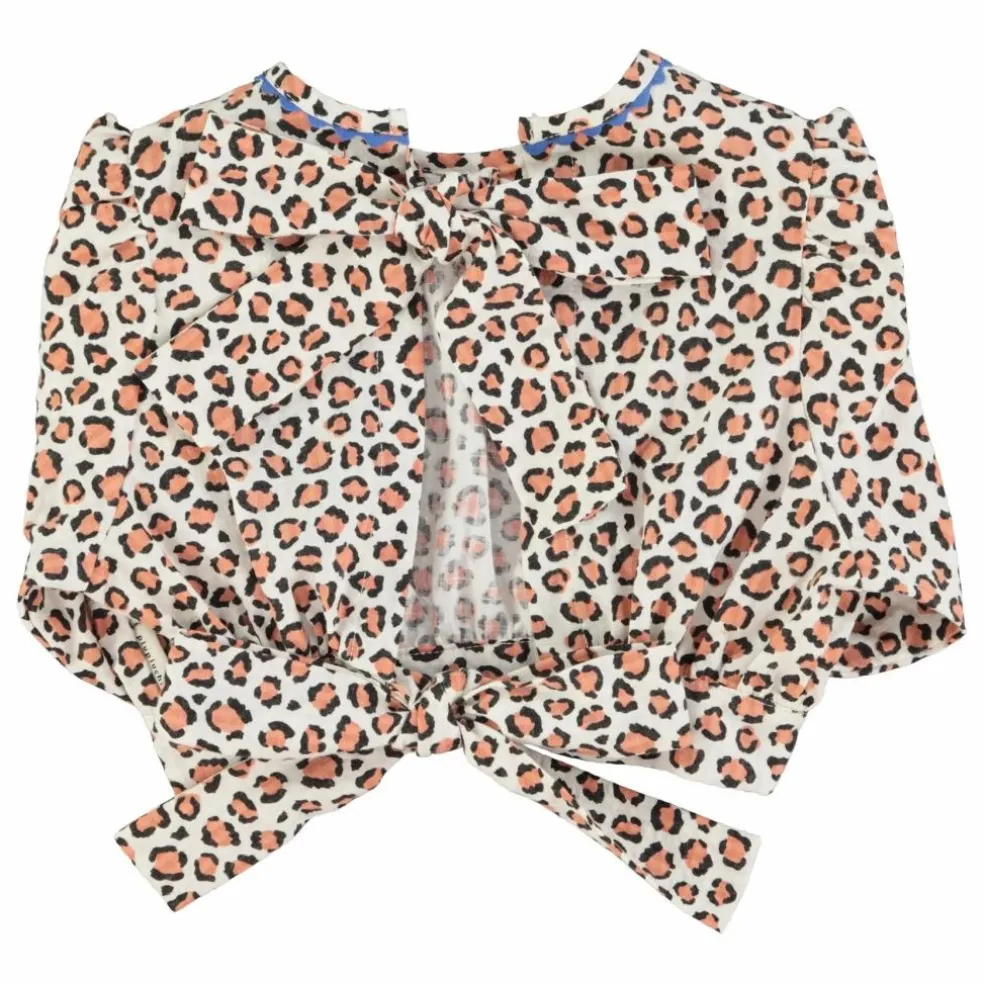 Blouse Crop Léopard Coton Bio | Ecru