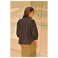 Blouse Dahlia Seersucker - Collection Femme | Noir
