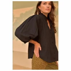 Blouse Dahlia Seersucker - Collection Femme | Noir