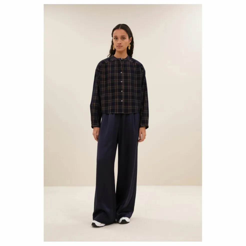 Blouse Dean Carreaux | Marron