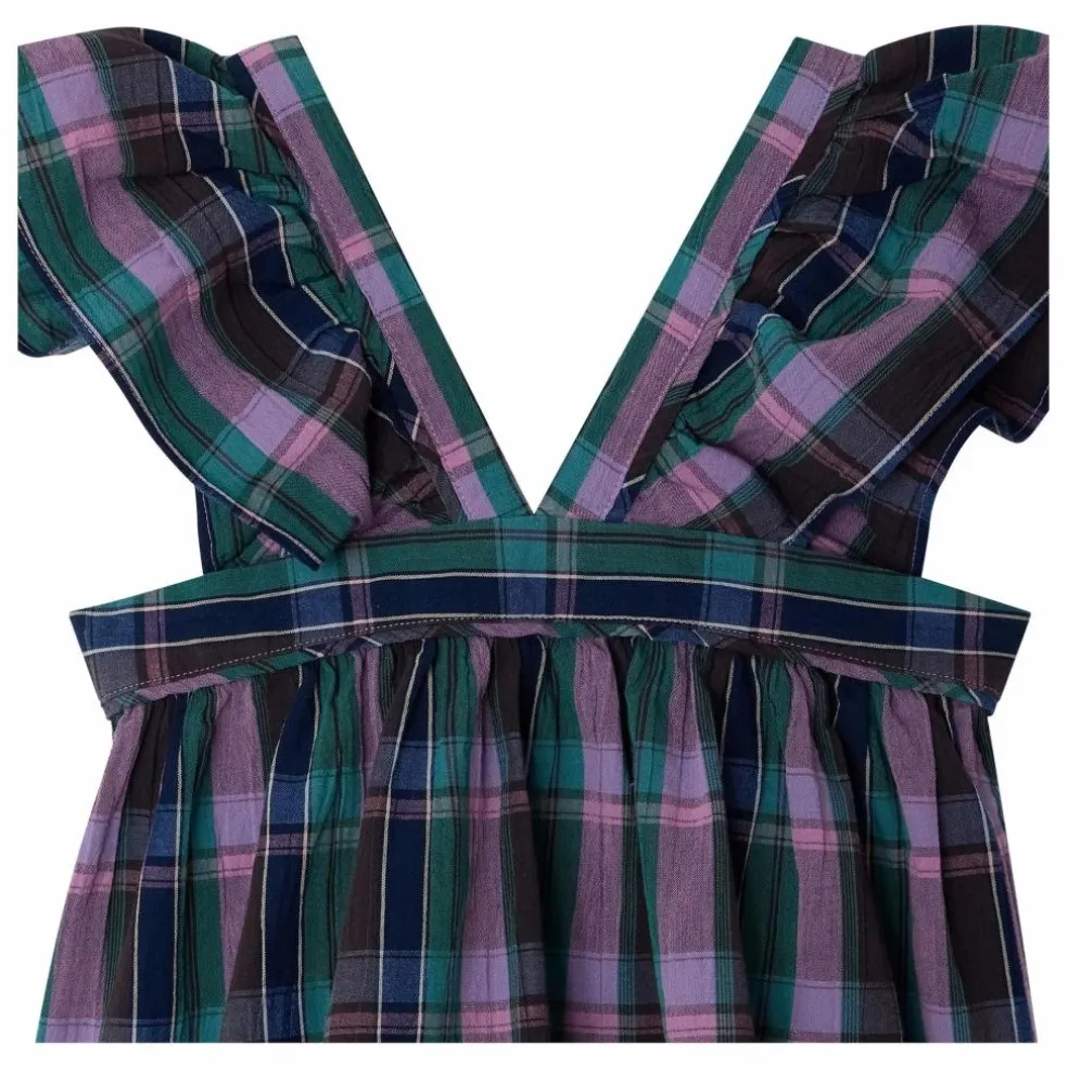 Blouse Elea Carreaux Coton Bio | Violet