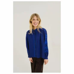 Blouse Ella Calypso Brodée | Bleu